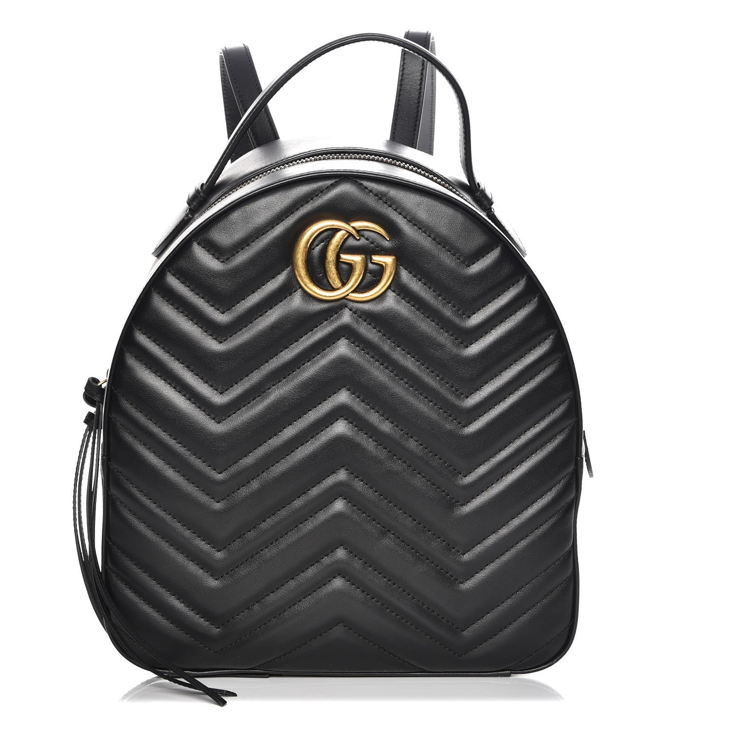 Gucci Calfskin Matelasse GG Marmont Backpack Black 232186