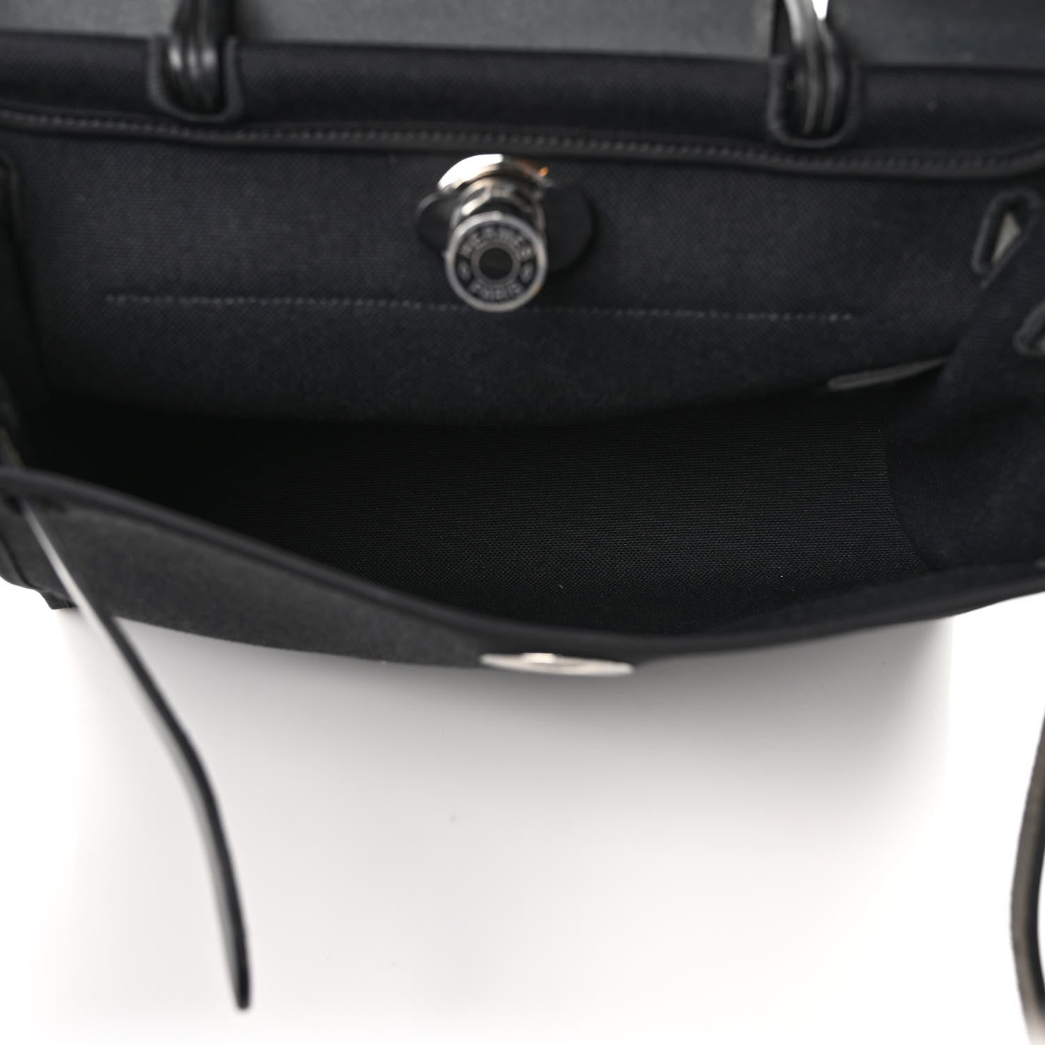 Hermes Military Toile Vache Hunter Herbag Zip PM 31 Black 6 of 11