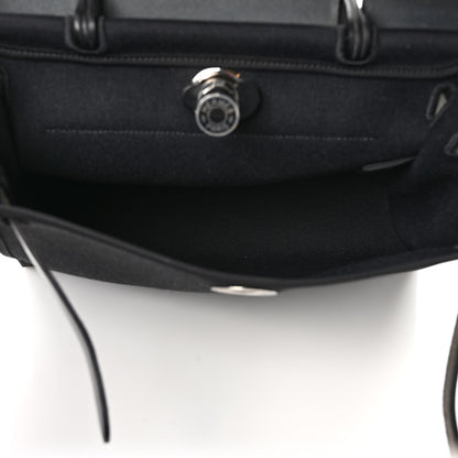 Hermes Military Toile Vache Hunter Herbag Zip PM 31 Black 6 of 11