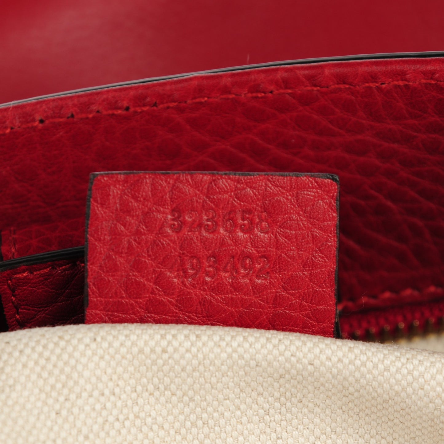 Calfskin Large Bamboo Shopper Tote Red