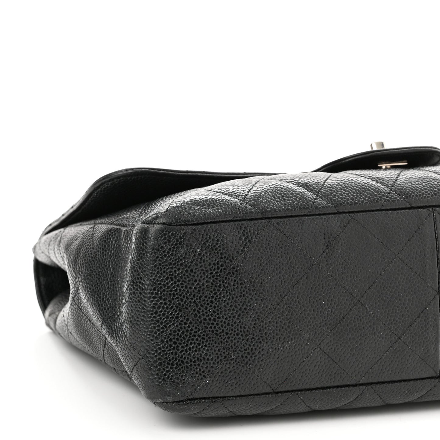 Caviar Quilted Jumbo Single Flap Bijoux Chain Black