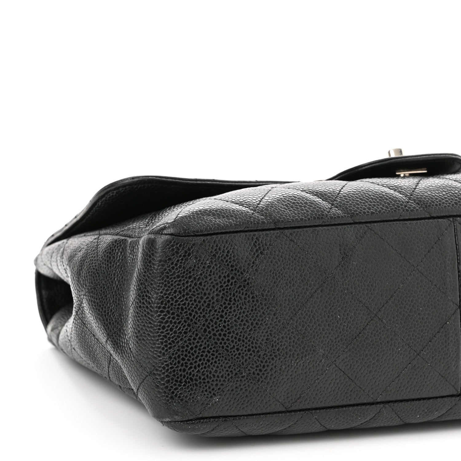 Chanel Caviar Quilted Jumbo Single Flap Bijoux Chain Black 9 of 12