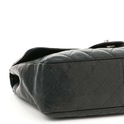 Chanel Caviar Quilted Jumbo Single Flap Bijoux Chain Black 9 of 12