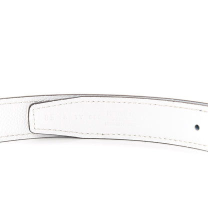Hermes Epsom Swift Lizard 24mm Mini Constance H Belt 85 Bleu Zanzibar White Sesame 7 of 8