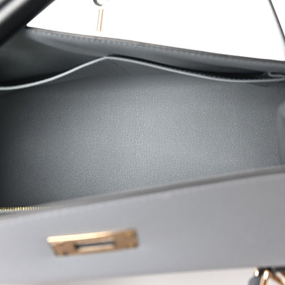Hermes Madame Calfskin Kelly Sellier 28 Gris Pantin 5 of 11