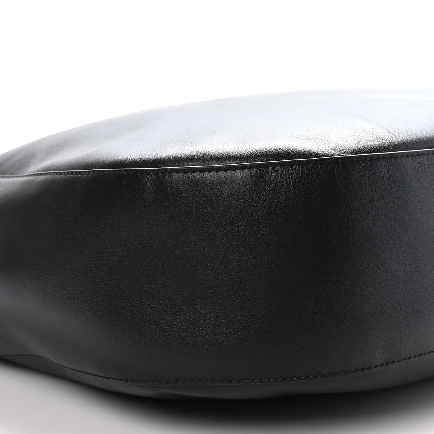 City Calfskin Triangle Large Hobo Shoulder Bag Black