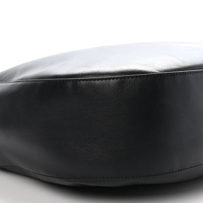 Prada City Calfskin Triangle Large Hobo Shoulder Bag Black 8 of 9