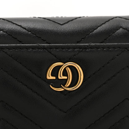 Gucci Calfskin Matelasse GG Marmont Medium Wallet Black 9 of 10