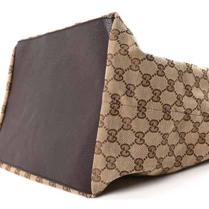 Gucci Monogram Large Web Handle Bucket Tote Dark Brown 10 of 10