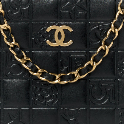 Chanel Lambskin Lucky Charms Symbols Wallet on Chain WOC Black 9 of 12