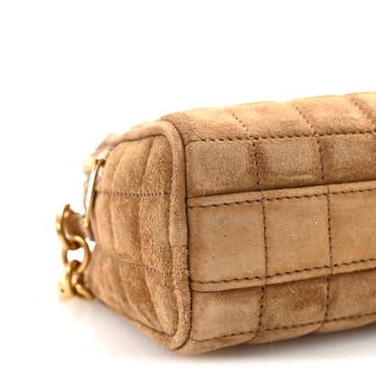 Saint Laurent Suede Calfskin Mini Quilted Monogram Camera Bag Golden Leaf 8 of 9