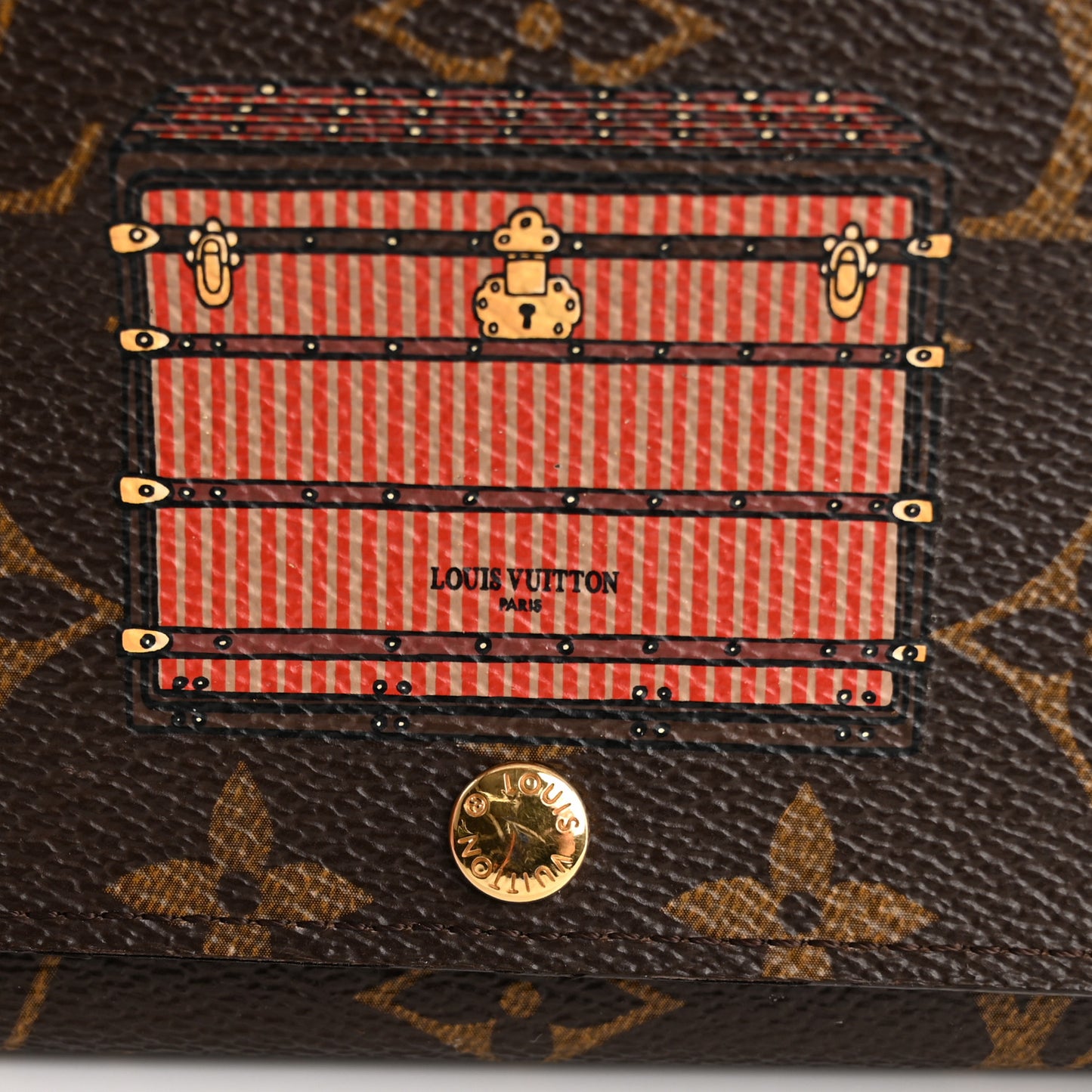Monogram Trunks and Locks Sarah Wallet