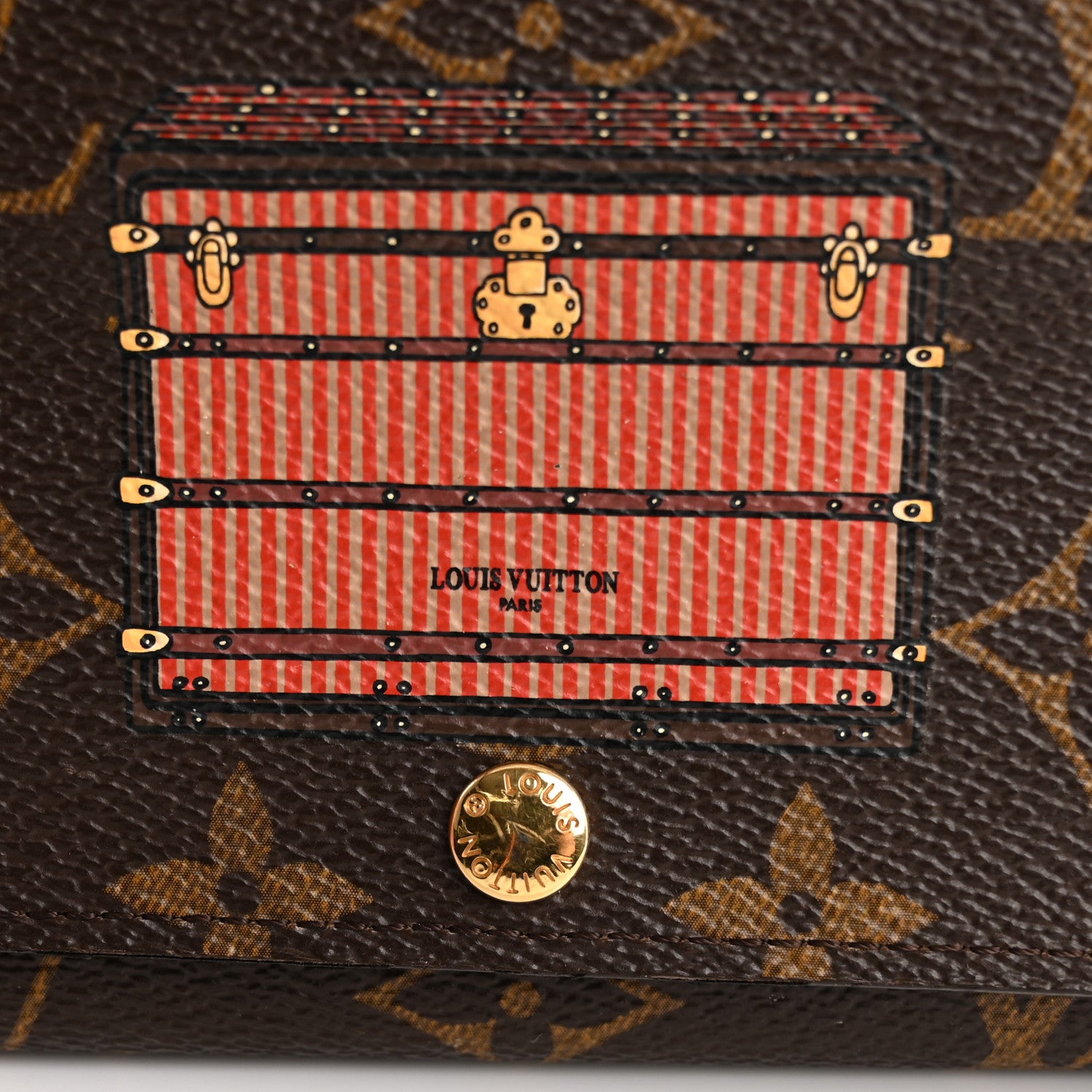 Louis Vuitton Monogram Trunks and Locks Sarah Wallet 8 of 11