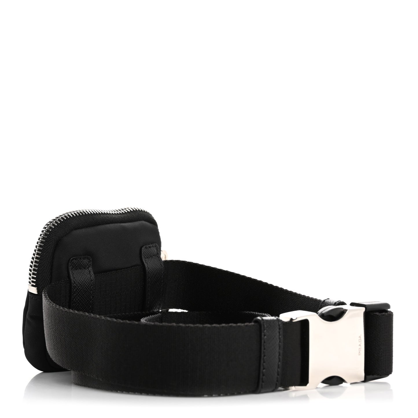 Re-Nylon Belt With Square Pouch Black