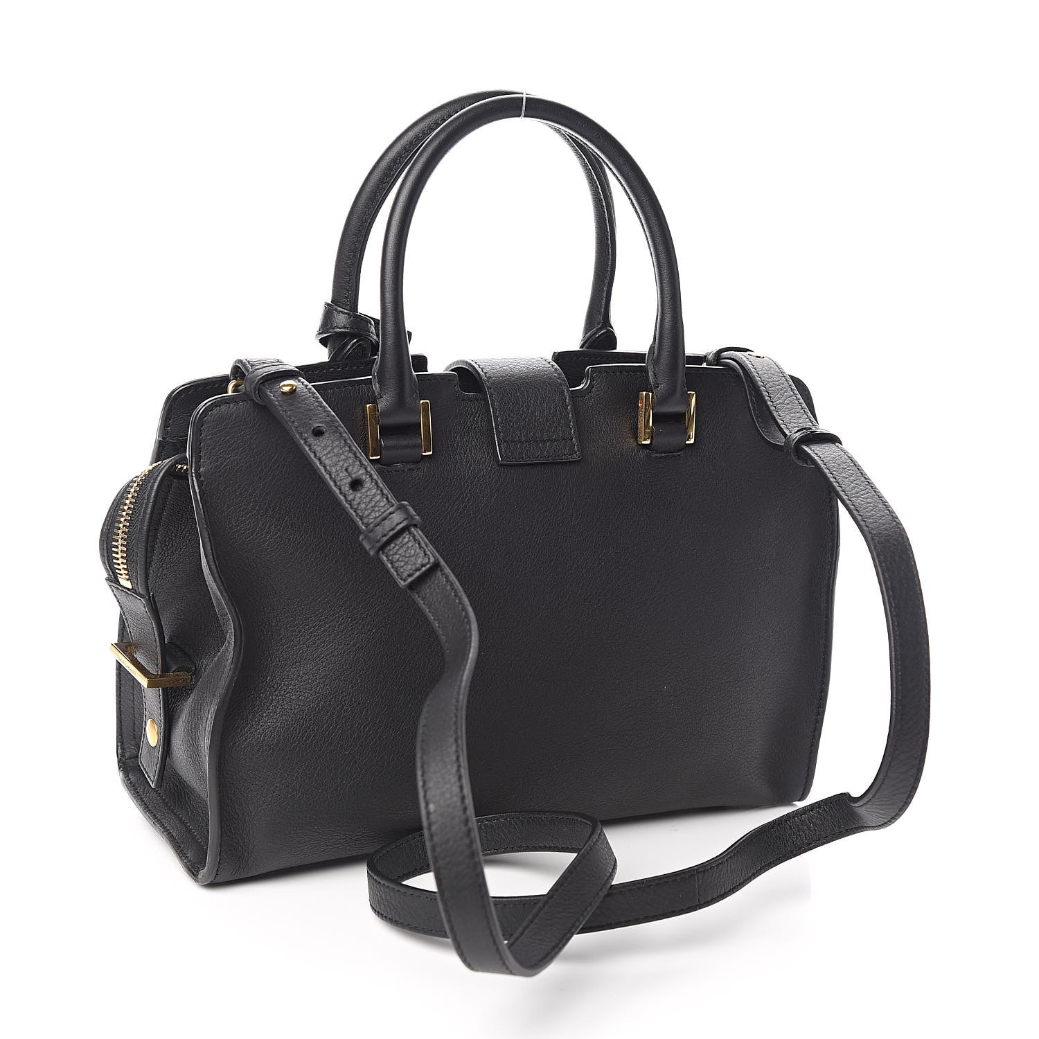 Saint Laurent Calfskin Monogram Baby Downtown Cabas Black 3 of 10
