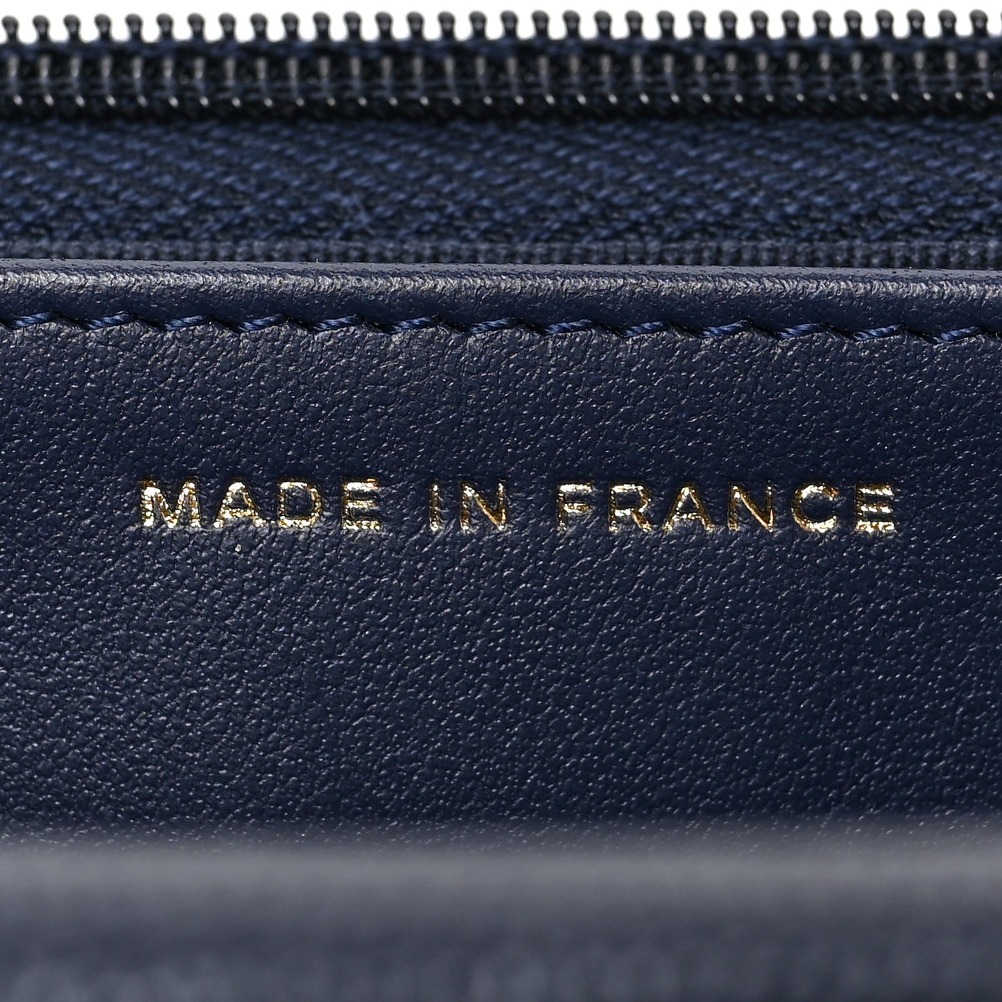 Caviar Quilted Wallet on Chain WOC Navy Blue
