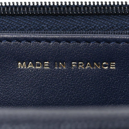Chanel Caviar Quilted Wallet on Chain WOC Navy Blue 7 of 9