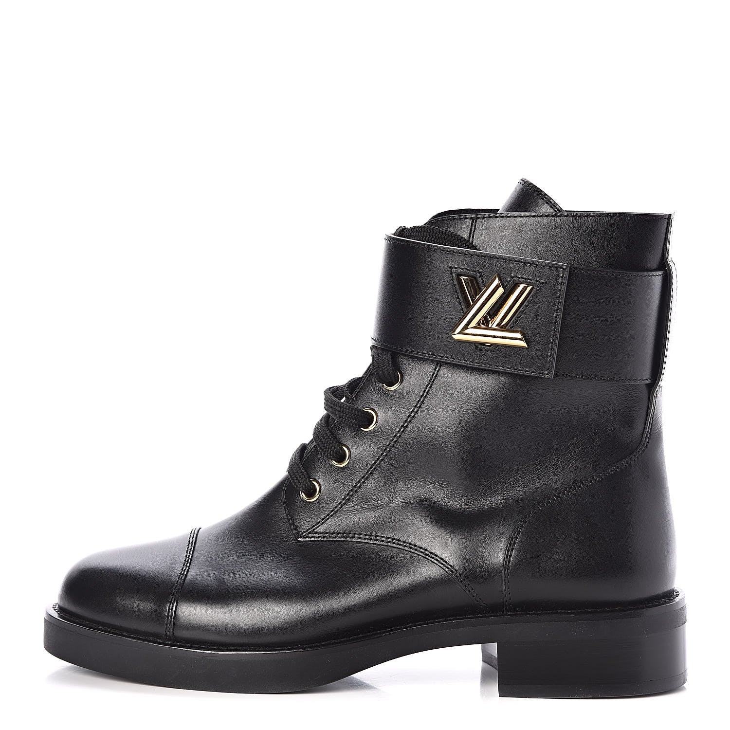 Louis Vuitton Calfskin Wonderland Ranger Boots 39 Black 1 of 8