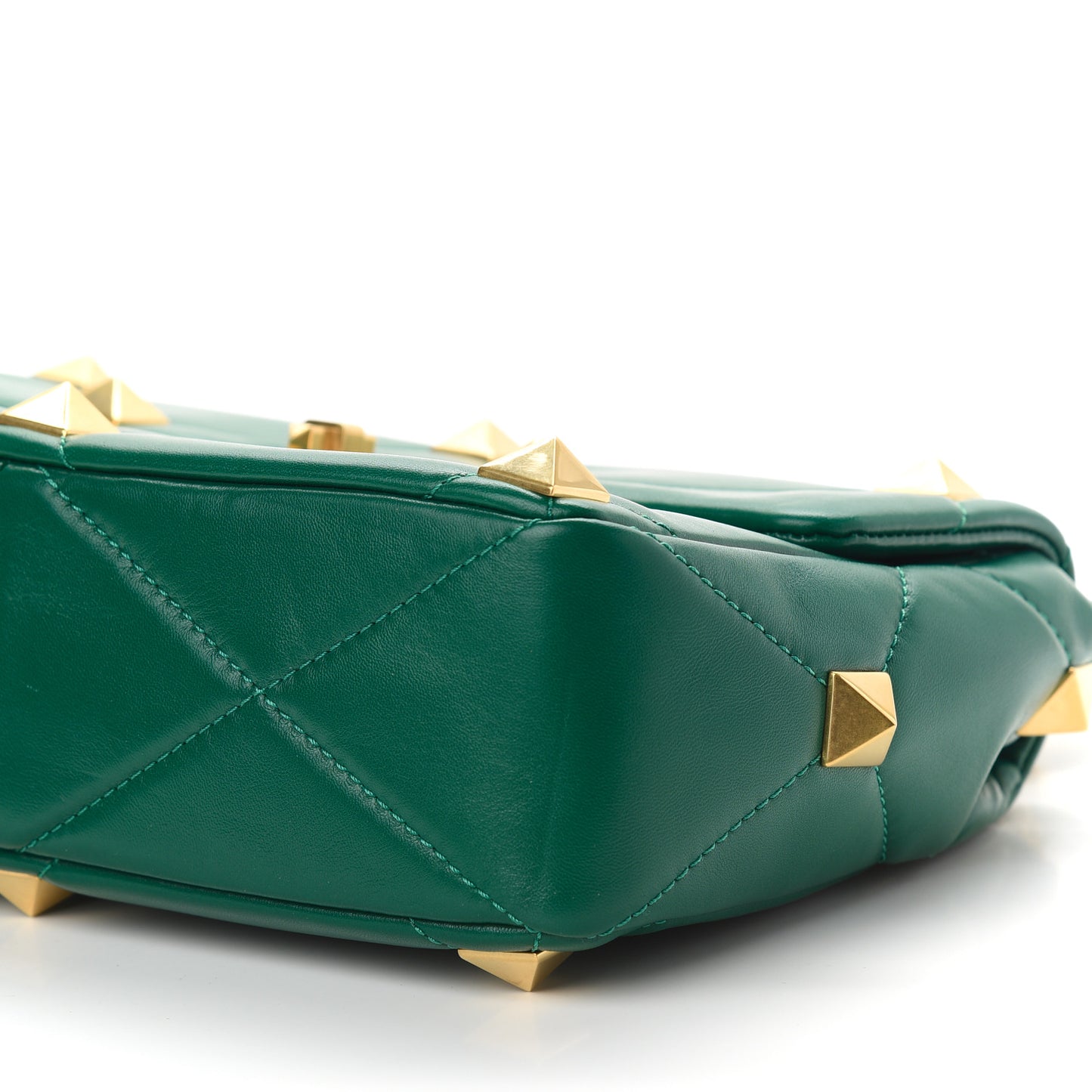 Nappa Large Roman Stud Shoulder Bag Jungle