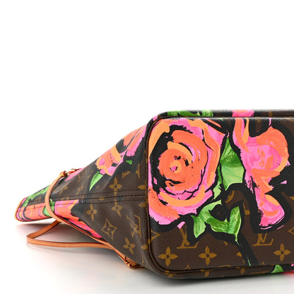 Louis Vuitton Monogram Roses Neverfull MM 9 of 10