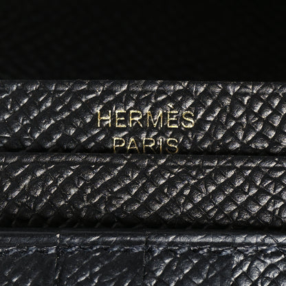 Hermes Epsom Bearn Compact Wallet Black 7 of 10