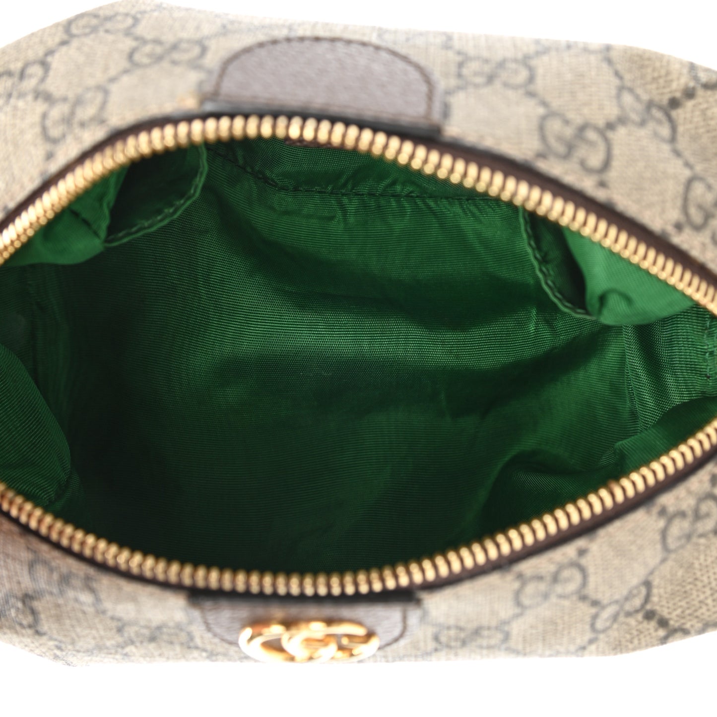 Soft GG Supreme Monogram Calfskin Medium Ophidia Cosmetic Case Beige Ebony New Acero