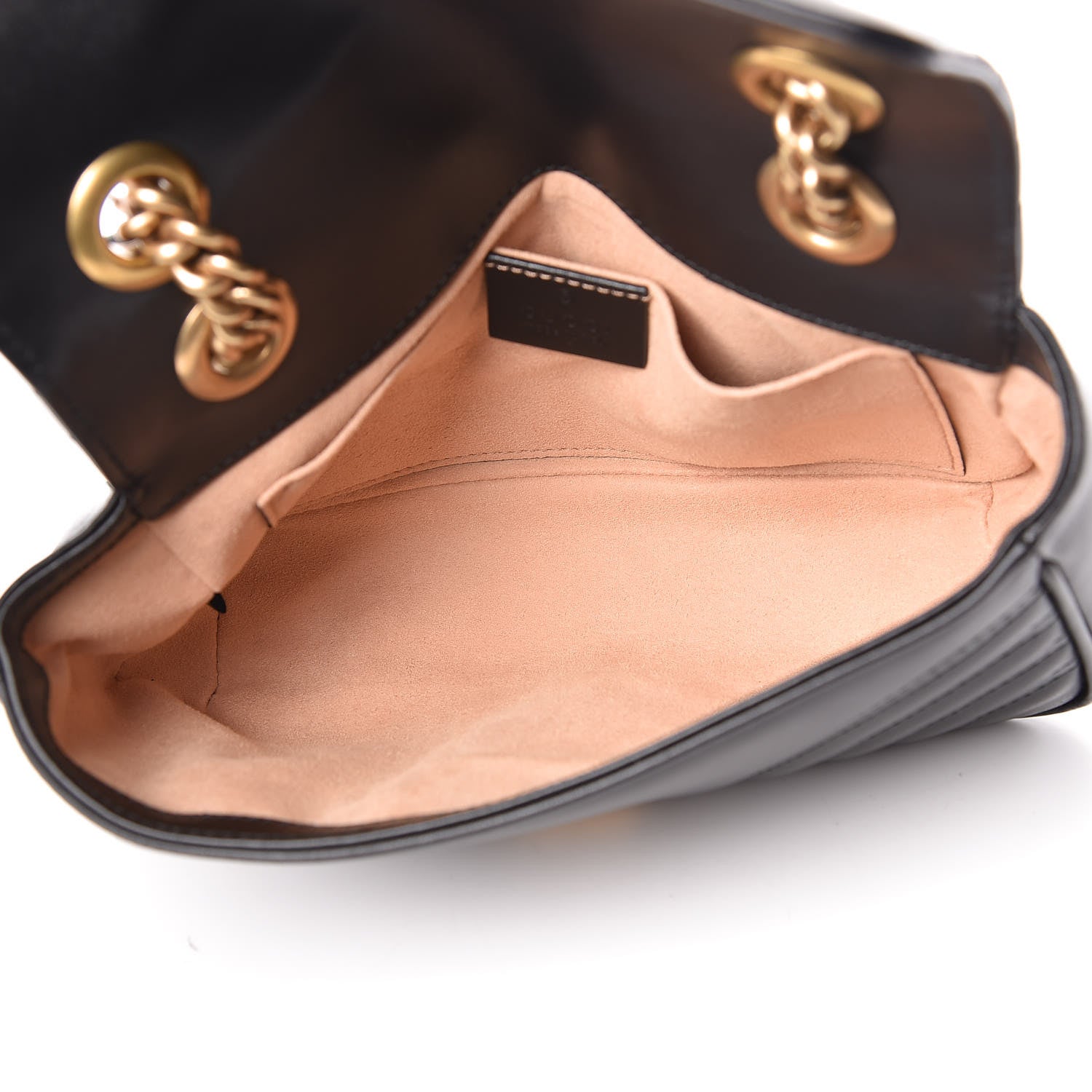 Gucci Calfskin Matelasse Mini GG Marmont Shoulder Bag Black 5 of 10