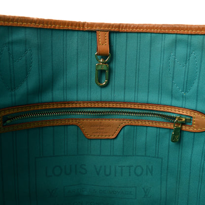 Louis Vuitton Monogram V Neverfull MM Turquoise 6 of 9