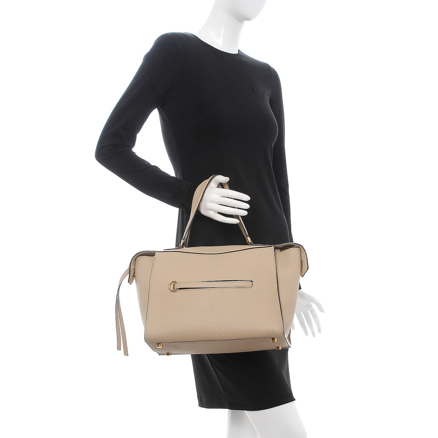 Bullhide Calfskin Small Ring Bag Dune