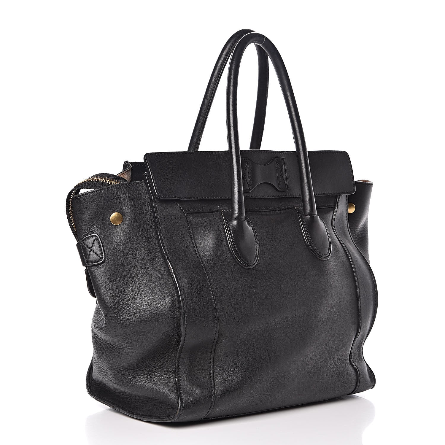 Celine Smooth Calfskin Mini Envelope Luggage Black 3 of 16