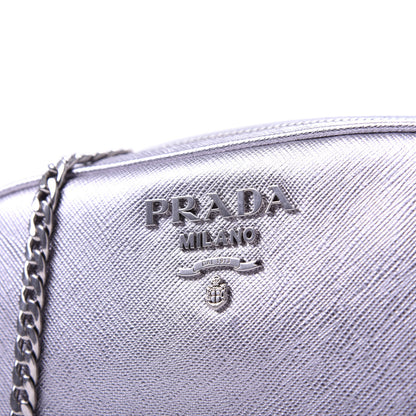 Prada Metallic Saffiano Belt Bag Silver 10 of 10
