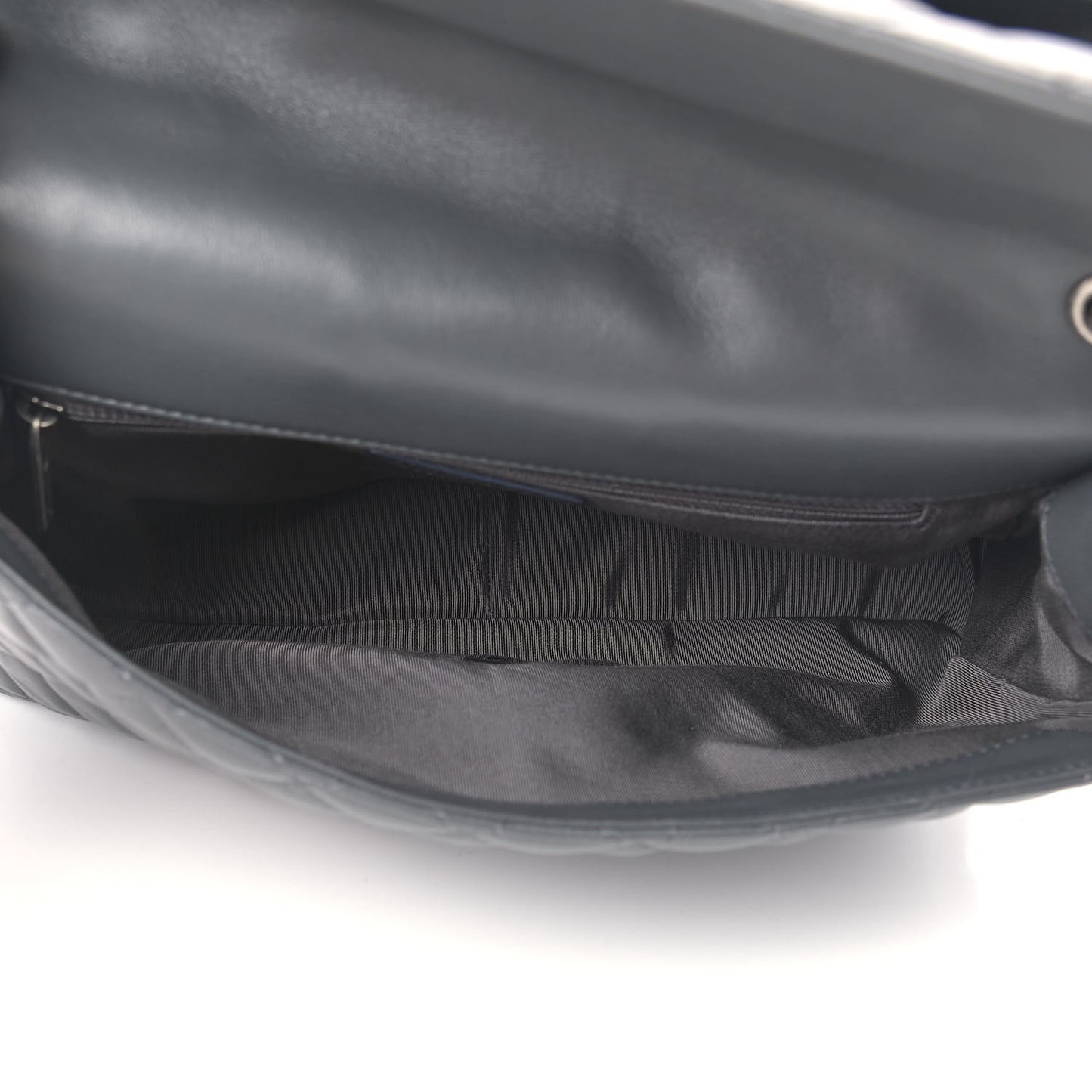 Lambskin Quilted Jumbo Multi Flap Bag Dark Grey