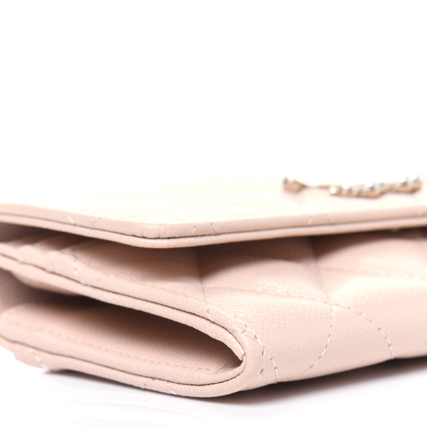 Chanel Caviar Quilted Pearl Coco Candy Wallet Light Pink 9 of 12