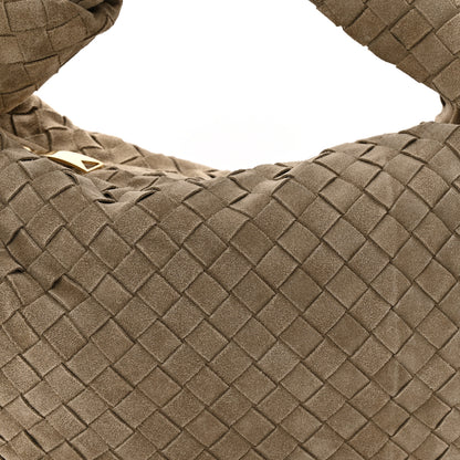 Bottega Veneta Suede Calfskin Intrecciato Teen Jodie Hobo Beige 8 of 10