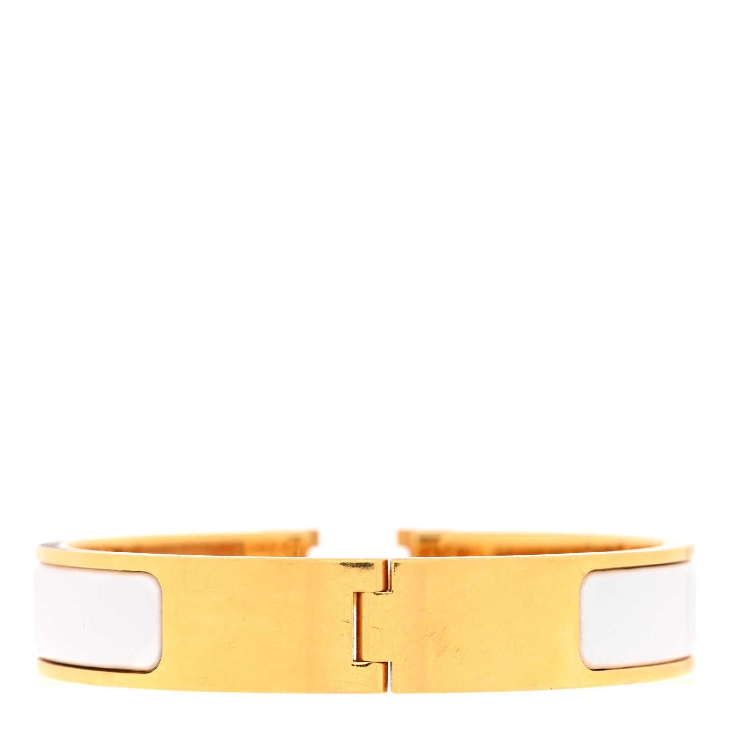 Hermes Enamel Narrow Clic Clac H Bracelet PM White 3 of 5