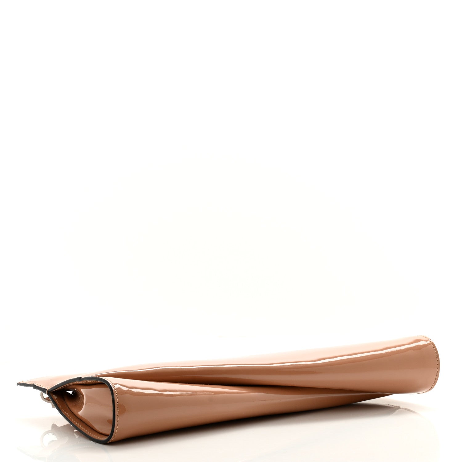 Christian Louboutin Patent Loubi Twist Zip Clutch Bag Nude 4 of 8