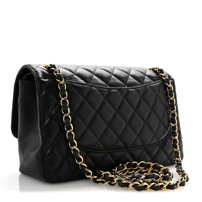 Chanel Caviar Quilted Jumbo Double Flap Black 3 of 16