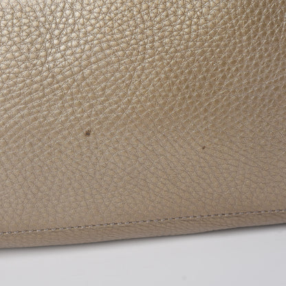 Gucci Metallic Pebbled Calfskin Medium Soho Chain Shoulder Bag Golden Beige 17 of 19