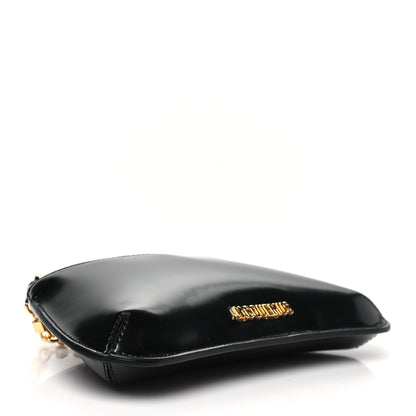 Jacquemus Glazed Calfskin The Small Bisou Chaine Shoulder Bag Black 4 of 9
