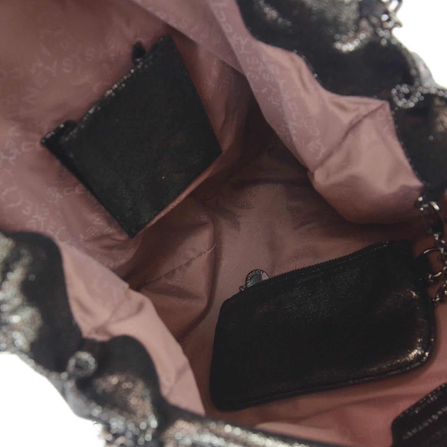 Faux Leather Falabella Chamois Tote Ruthenium