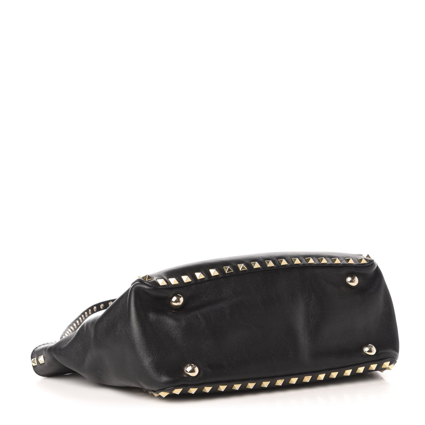 Vitello Small Rockstud Tote Black