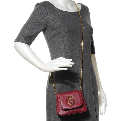Gucci Cellarius Calfskin Small 1973 Chain Shoulder Bag Cherry Gloss 2 of 7