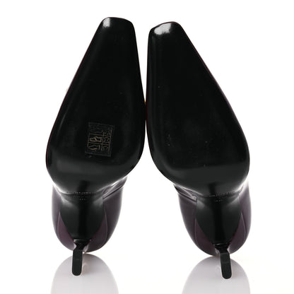 Saint Laurent Patent Silvana Pumps 38 Deep Bordeaux 6 of 13