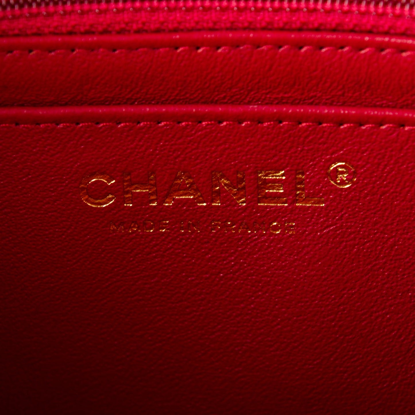 Lambskin Quilted Mini Rectangular Flap Red