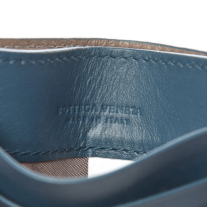 Bottega Veneta Nappa Intrecciato VN Card Case Deep Blue 6 of 9
