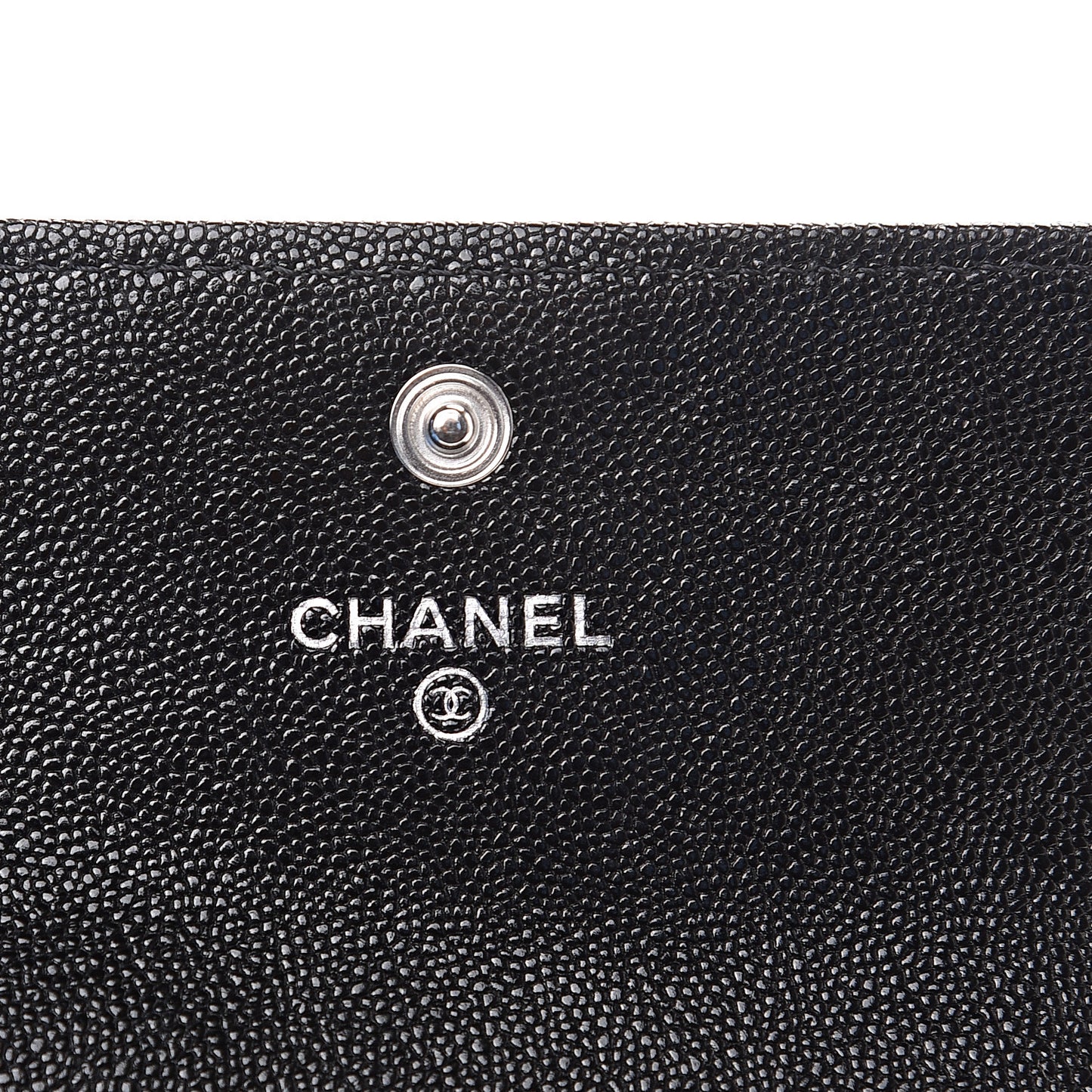 Caviar Quilted Boy Flap Card Holder Black