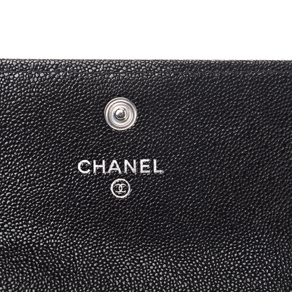 Chanel Caviar Quilted Boy Flap Card Holder Black 5 of 8
