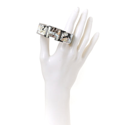Hermes Enamel Printed Wide Dans Les Nuages Clic Clac H Bracelet PM Songe Pastel 2 of 4