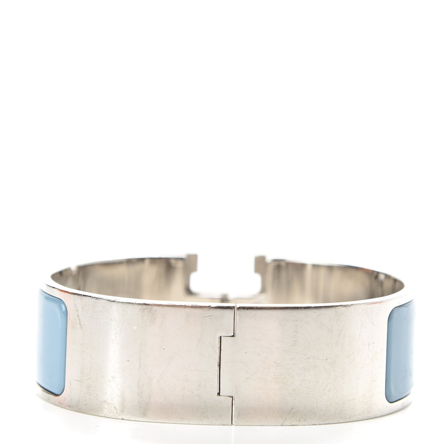 Enamel Wide Clic Clac H Bracelet GM Aigue Marine