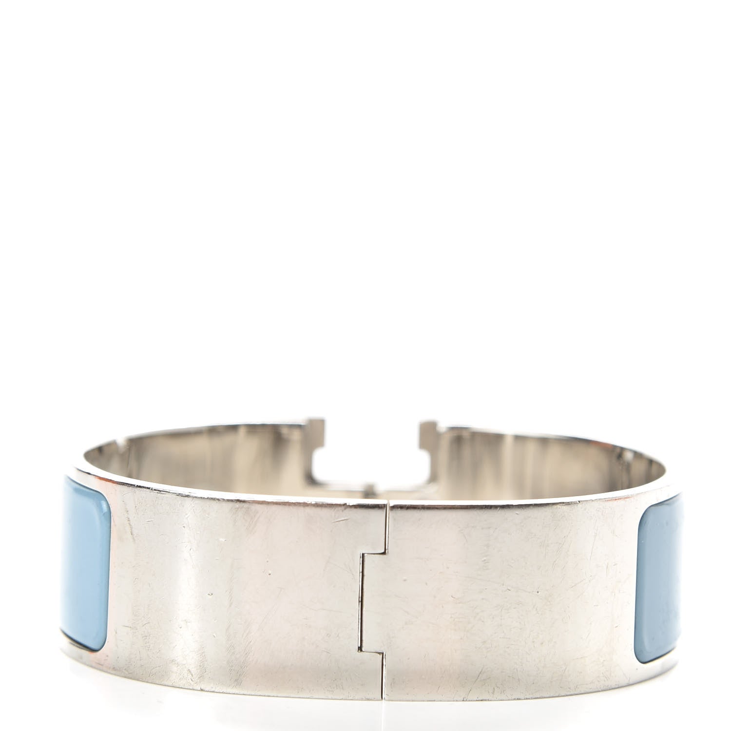 Hermes Enamel Wide Clic Clac H Bracelet GM Aigue Marine 3 of 6